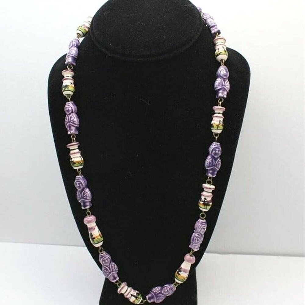 Vintage Peruvian Ceramic Necklace